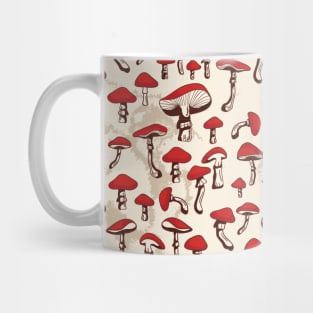 Red Pretty Mushrooms Mug